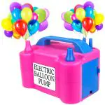 Zyozique Electric Air Balloon Pump, Portable Dual Nozzle Electric Balloon Inflator, Electric Balloon Pump