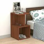 Dalton Engineered Wood Side Table/Bedside Table/Sofa Side Table/End Table/Corner Table for Living Room Bedroom Office (Matte Finish) (Walnut) (D.I.Y)