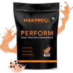 NAKPRO Perform Whey Protein Concentrate | 24g Protein, 5.3g BCAA per Serving (Coffee, 1 Kg)
