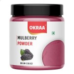 OKRAA Mulberry Powder (Spray Dried) - 200 gm ( Mulberry Fruit Dried for Juice )