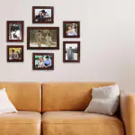 ADG ARTS Photo Frames For Wall Decoration Set of 7 - Brown, 6x8-4, 6x6 Photo Frames For Home, Office or Wall Decoration, Ideal Gift for Friends and Family, Wall Hanging for Home Decor -PSC-7