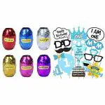 KIDIVO Glitter Shine Pvc Plastic Balloon Ribbon Roll - 5mm x 10 metre (Pack of 6)