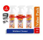 Shinelay Kitchen Cleaner Degreaser | Kitchen All-Round Surface | Chimney Degreaser | Glass Stove Top Cleaner | Grease Removal | Kitchen Oil Stain Remover| 500 ml(Pack of 3)