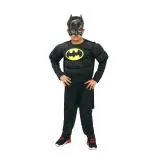 Kaku Fancy Dresses Polyester Superhero Costumes For Kids | Super Hero Fancy Dress For Kids - 3-4 Years, Black, For Boys
