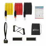 JoyFit Resistance Tube, Toning Tube Set of 3 with Foam Handles, Door Anchor