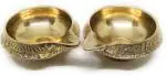 T-KA108 Brass Table Diya Set  (Height: 2 inch)