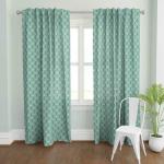 TailoringIndia Digital Green Design Printed Curtains for Windows, Doors, and Extra-Long Doorways - Elegance Redefined, Set of 1, (Door - 7ft)