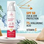 X SKIES SUNSCREEN SPF 50 WITH 1% HYLURONIC ACID ENRICHED WITH VITAMIN C AND VITAMIN E