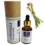 Charming Aura Citronella Organic Essential Oil- Therapeutic Grade- Insect repellent, Anti fungal agent, Promote wound healing, Lifts mood or fight fatigue, Skin and Hair care (30ml)