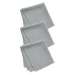 EMBOX Premium Microfiber Cleaning Cloth for Electronics Mobile Lens Eyeglasses Camera Lenses Desktop- Laptop Cleaning Cloth -30 x 30 cm (Pack of 3-Grey)