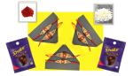BHAKTI 2 SHAKTI MAKING WORSHIP SPECIAL Rakhi for brother | Bhaiya ki rakhi | Fancy rakhi for men with roli & akshat | Big Fancy rakhi with Golden Red Moti and silver diamonds | Pack of 6 | With Chocolate Shots