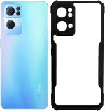 CarryWrap Back Cover for Oppo Reno 7 Pro 5G (Black, Transparent, Hard Case, Pack of: 1)
