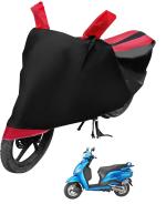 Auto Hub Bike Cover for Hero Maestro , Dustproof UV Protection water resistant Custom Fit Cover-(Black-Red)