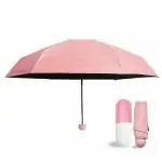 JOBBER Ultra Lights and Small Mini Umbrella with Cute Capsule Case, 5 Folding Compact Pocket Umbrella, Especially for Kids