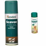 Himalaya Combo of Scavon Spray(100ML) and Erina EP Powder (150 G), Coat Cleanser for Dogs[Pack of 2]