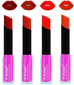 OUR BEAUTY Multicolor Rich Color Matte Lipsticks Set, 14 G (Set Of 4)