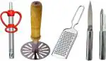 Niyara Enterprise Premium quality kitchen tools Gas lighter, Masher. Grater and 2 Knife Combo Kitchen Tool Set (Multicolor)