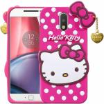 Cloudza Motorola Moto G 4th Generation Plus Pink Silicon Scratch Resistant Mobile Back Cover