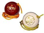 Junckers Red, White Leather Cricket Shot Match Practice Hanging Ball (Pack Of 4)