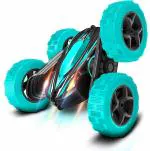 CADDLE & TOES Double Sided 360 Degree Plastic RC Stunt Car, RC 4WD High Speed (Multicolor)
