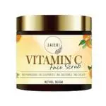 SAJERI Tan Removal Brightening Face Scrub Vitamin C Gentle Exfoliation Smooth and Clear Complexation 100% Natural Extracts Suitable for All Skin Types (100 GM Pack of 1)