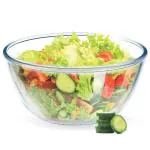 Treo by Milton 2700 Ovensafe Mixing Borosilicate Glass Bowl, 1 Piece, 2800 ml, Transparent | Microwave Safe | OTG Safe | Freezer Safe | Dishwasher Safe