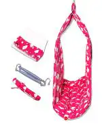 VParents Sunny Baby Swing Cradle with Mosquito net and Spring (Pink)