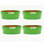 Bio Blooms Agro Polyethylene Leafy Vegetable Terrace Gardening Green Grow Bag Floor Standing Mount Type, 12 x 9 inch (pack of 4)