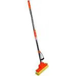 PXBQ Floor Cleaning Squeeze Mop with Adjustable Telescopic Handle Squeegee Absorber Sponge Cleaner Pocha for Hopxbq me Kitchen Bathroom, PVA Sponge Cleaning Mop Stainless Steel & Plastic (Multicolor)