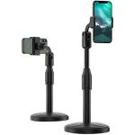 Sounce Phone Tabletop Stand Height Angle Adjustable Stand, Phone Holder for Desk Compatible with OnePlus Redmi Samsung Mi Oppo Vivo iPhone12 Mini 11 Pro Xs Xr X 8 7 Plus, All Smartphones (Black)