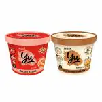 Yu 3 Mins Halwa Bowl - Gajar + Multigrain Halwa Combo - Pack of 2 - No Preservatives - Veg - 305 gms