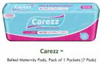 Carezz Belted Maternity Pads | 7 Pads | Pack of 1 Packet | after Delivery Sanitary Pads for New Mother's Hygiene Care
