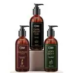 Qraa Men Luxurious Shower Gel|With Long Lasting Fragrance|Calming & Relaxing Fragrance|With Aloe Vera, Vitamin E & C| Paraben Free|Dark Velvet Oudh,Champagne Toast,Very Sexy|Pack of 3(600ML)