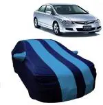 Carigiri Sky Blue And Navy Blue Car Body Cover For Honda Civic(Triple Stitched,Mirror Pocket)(Models-2006, 2007, 2008, 2009, 2010, 2011, 2012, 2013, 2014)