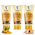 NutriGlow NATURAL'S Ubtan Face Wash, Face Scrub, Face Pack 100gm Each Helps in Tan Removal, Glowing Skin (Pack of 3)