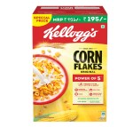 Kellogg's Corn Flakes Real Almond Honey , Breakfast Cereals | 650g Pack | High in Vitamin B1, B2, B3, B6 & C, High in Iron , Naturall Cholesterol Free