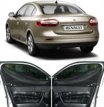 Able Dotnet Car Magnetic Sun Shade Curtains with Zipper for Renault Fluence Set of 4 Pcs