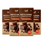 Lo! Foods - Dark Keto Chocolates - 160g | Natural Sweetened | No Added Sugar | Only 1g Of Net Carbs Per Serving | Guilt Free Chocolate for Indulgence | Low Carb Keto Sweets - (40g x Pack of 4)