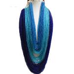 JAYA VISION ENTERPRISES Multiline blue shade Glass seed beads long Necklace