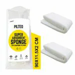 Tunai Pilteo Reusable Sponge Easy To Cut Filters For Both Mechanical And Biological Filtration In Aquarium Fish Tank, Wet and Dry Filters (90X11.5X2cm thickness) (White, Pack of 2)