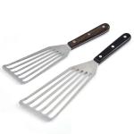 Ramkuwar 2 Piece Small And Big Fish Spatula with Curved Stainless Steel Blade Kitchen Turner with Full Tang Handle for Flipping Fish Egg Pancake