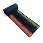 Lafabriqueind pure cotton soft gamcha, BLACK color towel, big border, 2 mtr size, Pack of 1