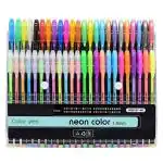 SAMVARDHAN Set of 48 Neon Gel Pens consisting Fluorescent, Metallic, Glitter, and Pastel Colour pens for DIY Art & Crafts (Sketching, Drawing & Painting Purpose)
