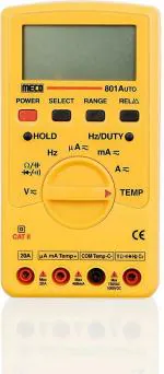 Meco 801 Auto Digital Multimeter for Temperature (Yellow)
