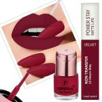 Perpaa Deep Maroon, Glossy Red Nail Polish And Lipstick (Combo Of 2)