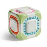 KTRS Enterprise Magic Cube 3x3 Rotating 2 in 1 Magic Bean Cube Children'S Educational Puzzle Decompression Shaped Magic Cube Fingertips Creative Toys