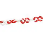ETS Handpro Traffic Plastic Safety Chain Red and White Diameter 8 mm, Long Use in Mall, Airport, Dangerous Area, Parking Lots (1 Pc) (10 meters)