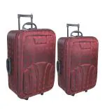 Sitara Bag Suitcase Polyester Luggage Fashionable Three Wheel Combo Trolley Bag (Pack of 2) (Red)