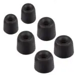 Crysendo Black Ear Tips Buds For Powerbeats Pro Tips (Pack of 6)