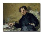 Tamatina Multicolor Claud Monet Unframed Portrait Of Stephane Mallarme Canvas Painting - 36X27 Inch